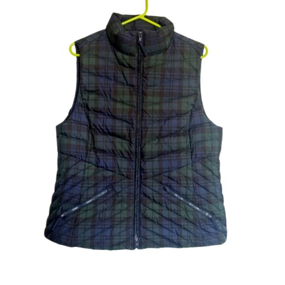 Talbots Jackets & Blazers - Talbots Tartan Plaid Down Puffer Vest Womens Large Layer Zip Up Transitional